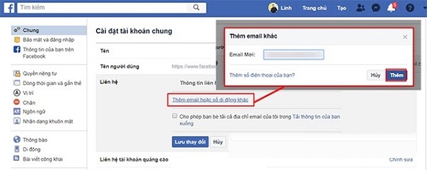 Facebook không gửi mã xác nhận về mail