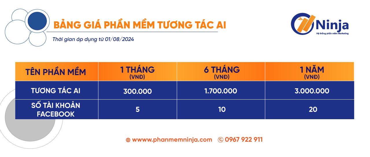 Báo giá phần mềm comment AI