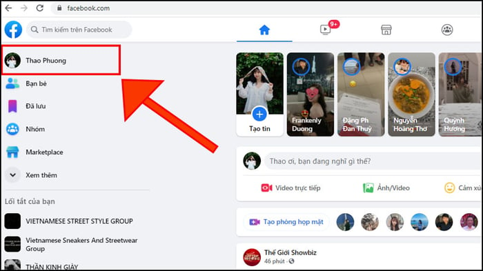 Mở ứng dụng Facebook và đăng nhập