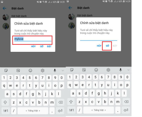 Cách xóa biệt danh trên Messenger bằng điện thoại